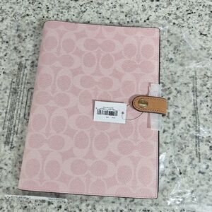 Coach Notebook In Signature Canvas (Powder pink)